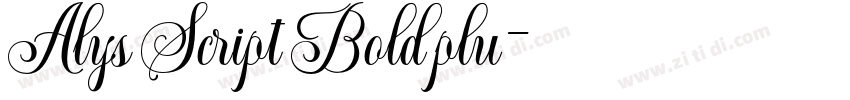 Alys Script Bold plu字体转换